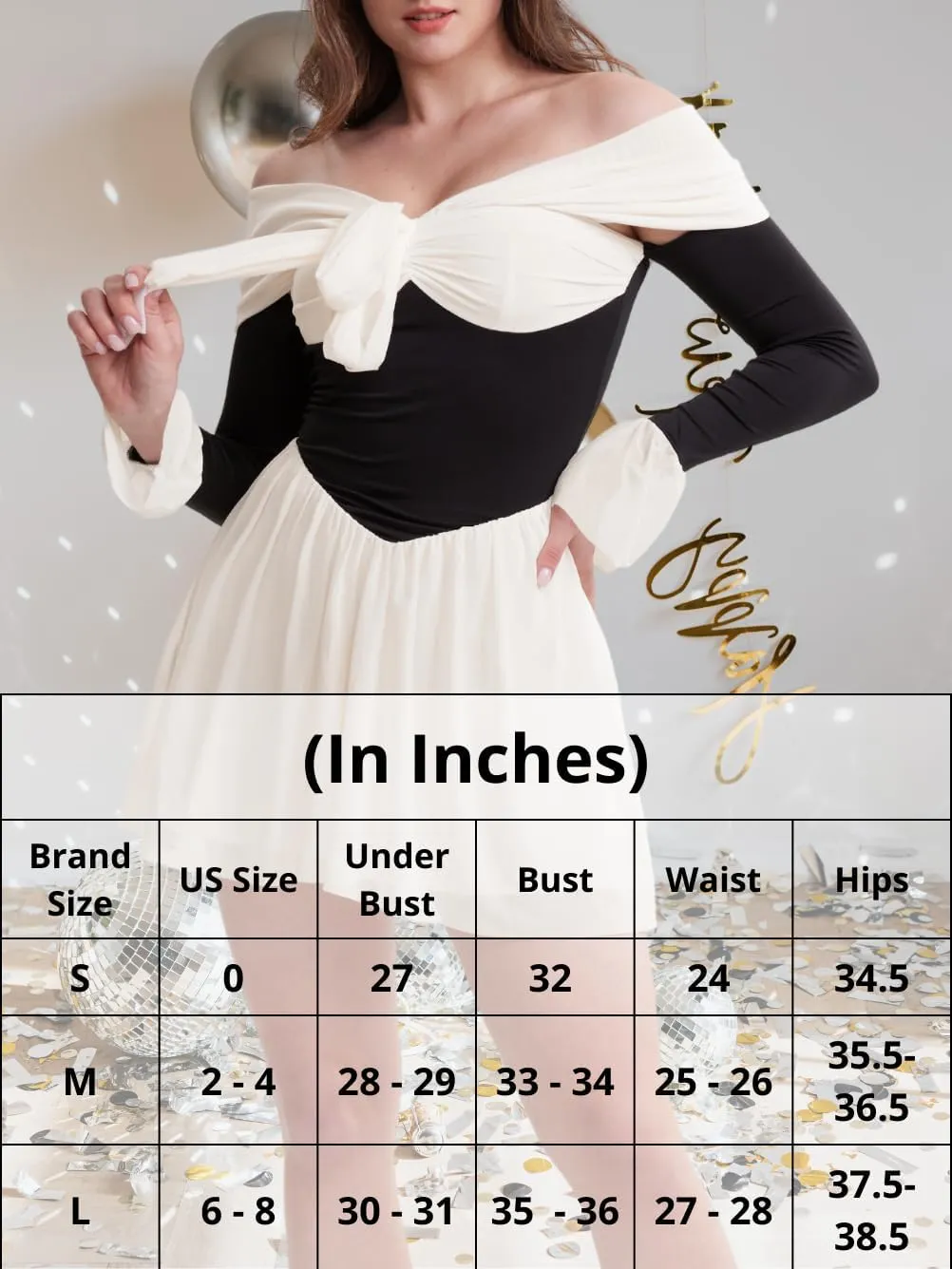 Kaei&Shi Date Night Dresses for Women, Cute Tulle Bell Flare, Homecoming Birthday Dinner, Sexy Off Shoulder Mini Long Sleeve