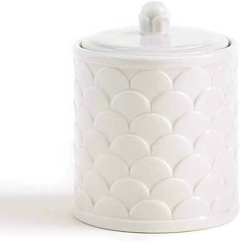 Kassatex Cotton Jar, Scala Bath Accessories | Embossed Porcelain