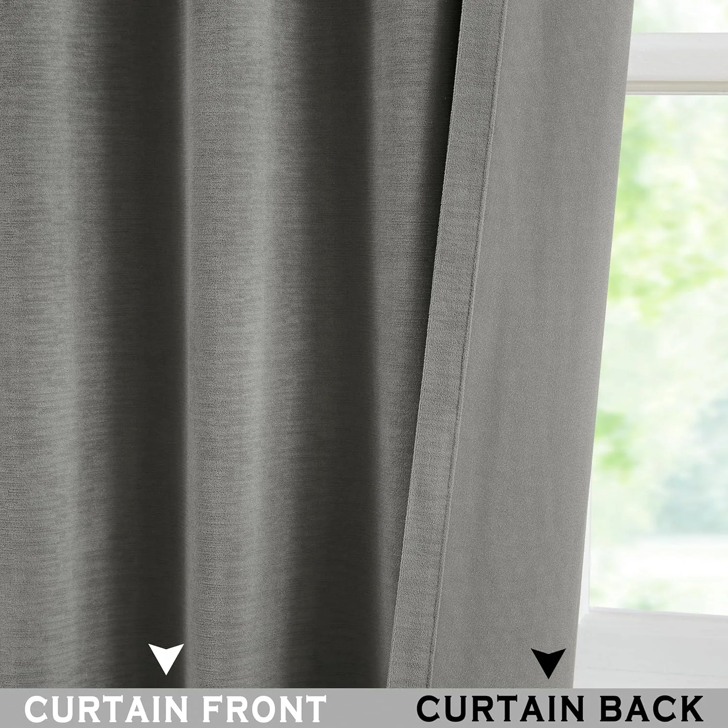 Kayne Studio Back Tab Velvet Pinch Pleated Curtains 84 Inch Long,Room Darkening Thermal Insulated Noise Reducing Window Treatments Drapesfor Living Room Pewter Gray,22 Hooks,2 Panels,38" x 84"
