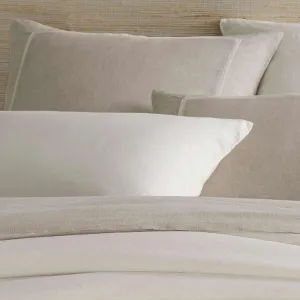 Keaton Linen Natural Duvet Sham, King Size, Neutral Solid Pattern