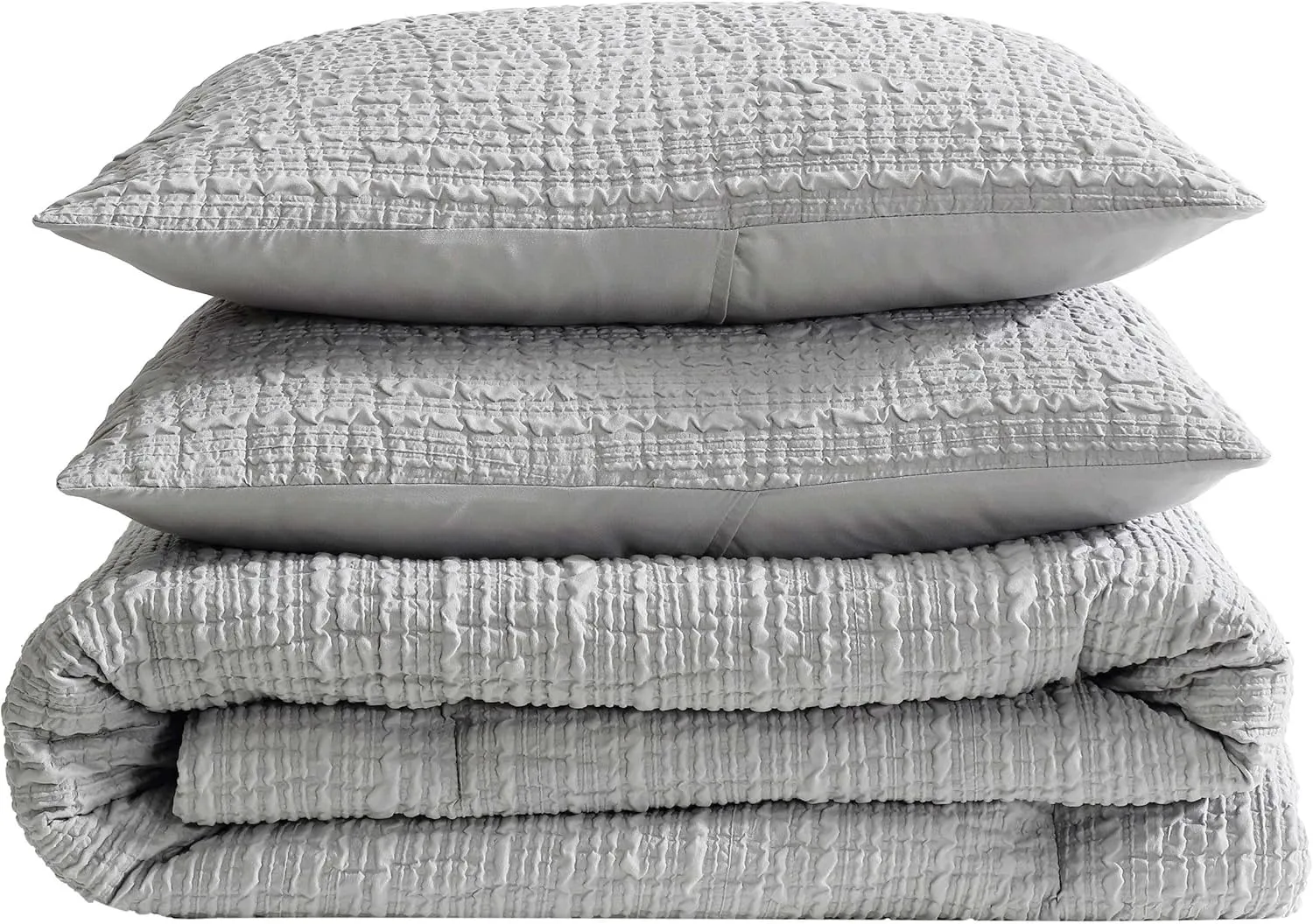 Kenneth Cole - Full/Queen Duvet Cover Set, Soft Bedding with Matching Shams, Embossed Modern Home Decor, Oeko-Tex Certified (Serenity Wavy Lines Grey, Full/Queen)