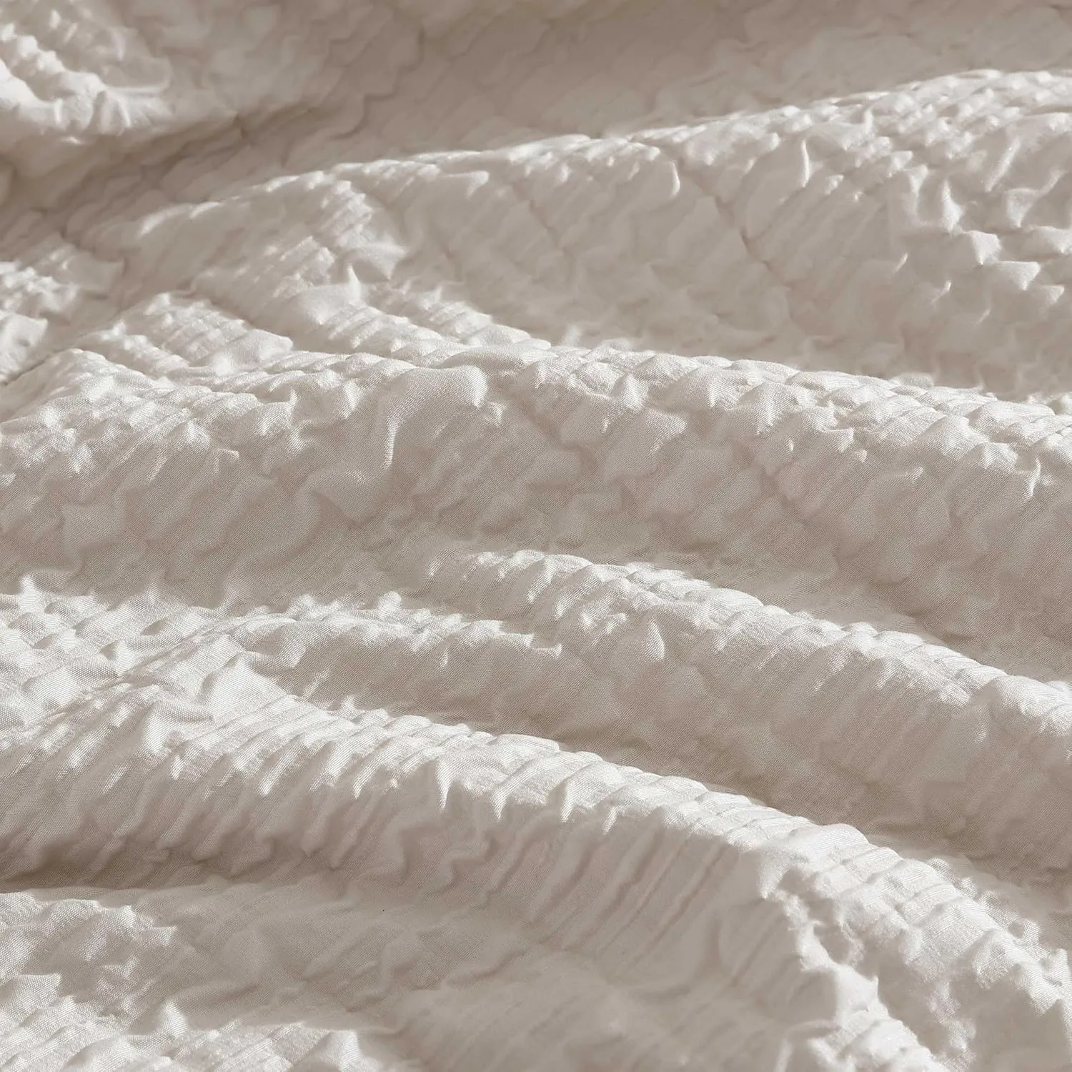 Kenneth Cole - King Comforter Set, Soft Bedding with Matching Shams, Embossed Modern Home Decor (Serenity Wavy Lines Beige, King)