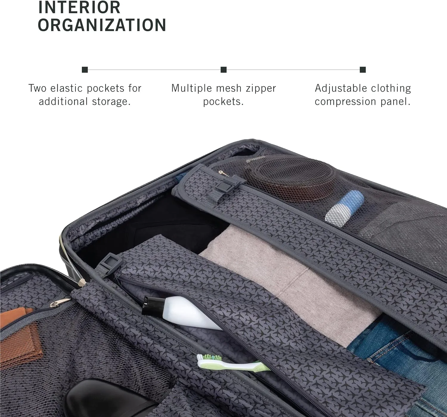 Kenneth Cole REACTION Madison Square Lightweight Hardside Chevron Expandable Spinner Luggage, Emerald, 28-Inch Checked