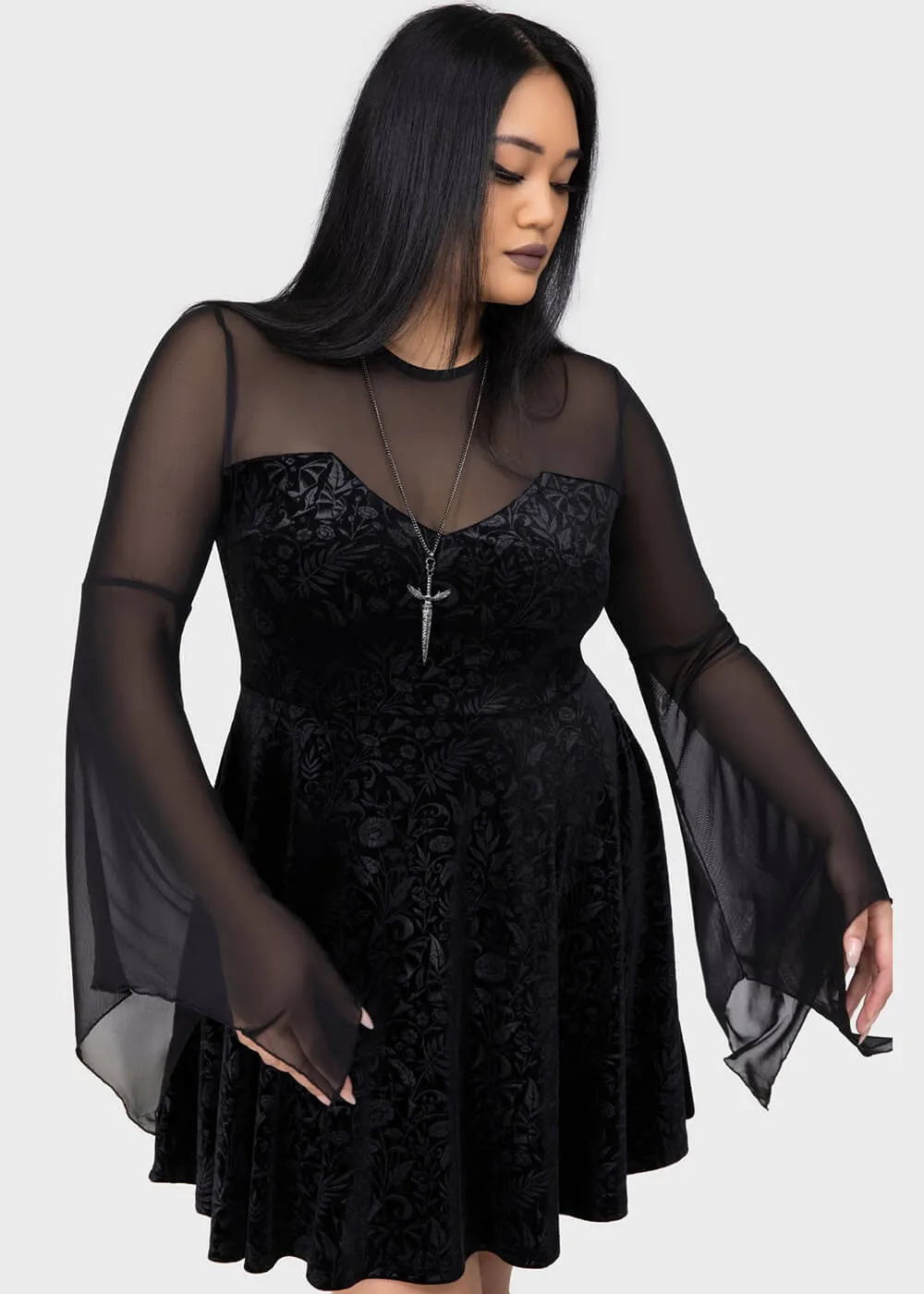 Killstar Enigma Garden Dress Black