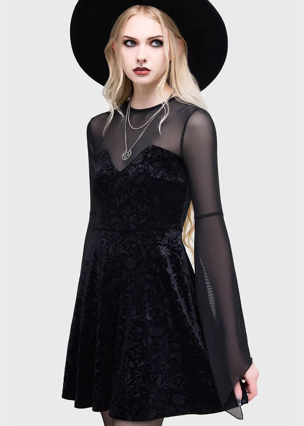 Killstar Enigma Garden Dress Black
