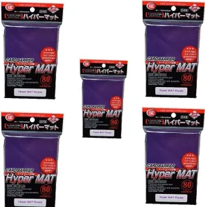 KMC Hyper Matte Sleeves Purple ×5 Sets (5 Packs/Total 400 Sheets) (Japan Import)