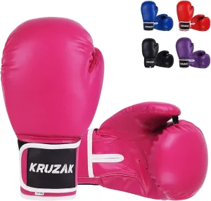 Kruzak Boxing Gloves for Men & Women, Sparring & Kickboxing Gloves, Muay Thai & MMA Gloves, 8-16 oz