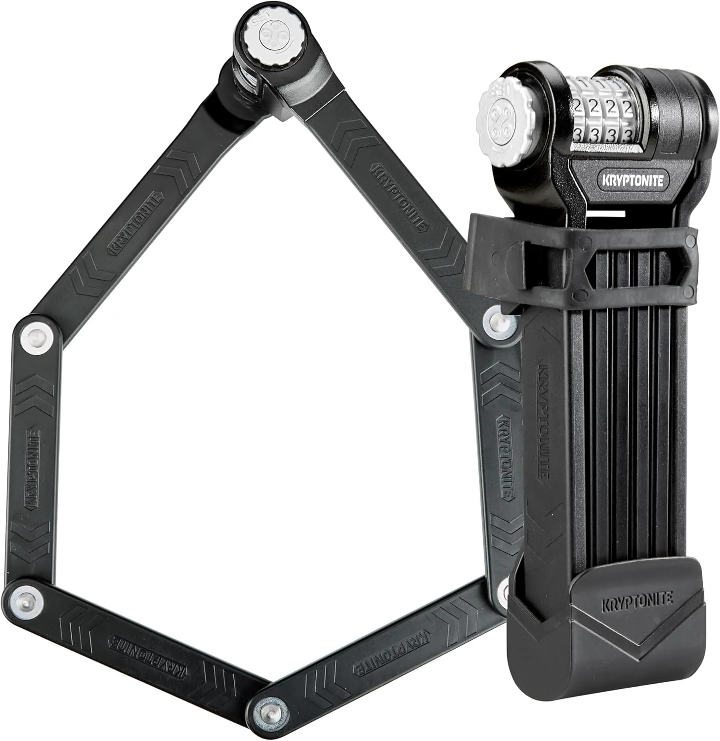 Kryptonite Keeper 585 Folding Combo Bike Lock, Compact High Security Anti-Theft Foldable Bicycle Lock with 4-Digit Resettable Combination and Mount for E-Bikes Scooter Road Mountain Bikes, 85cm(33 in)
