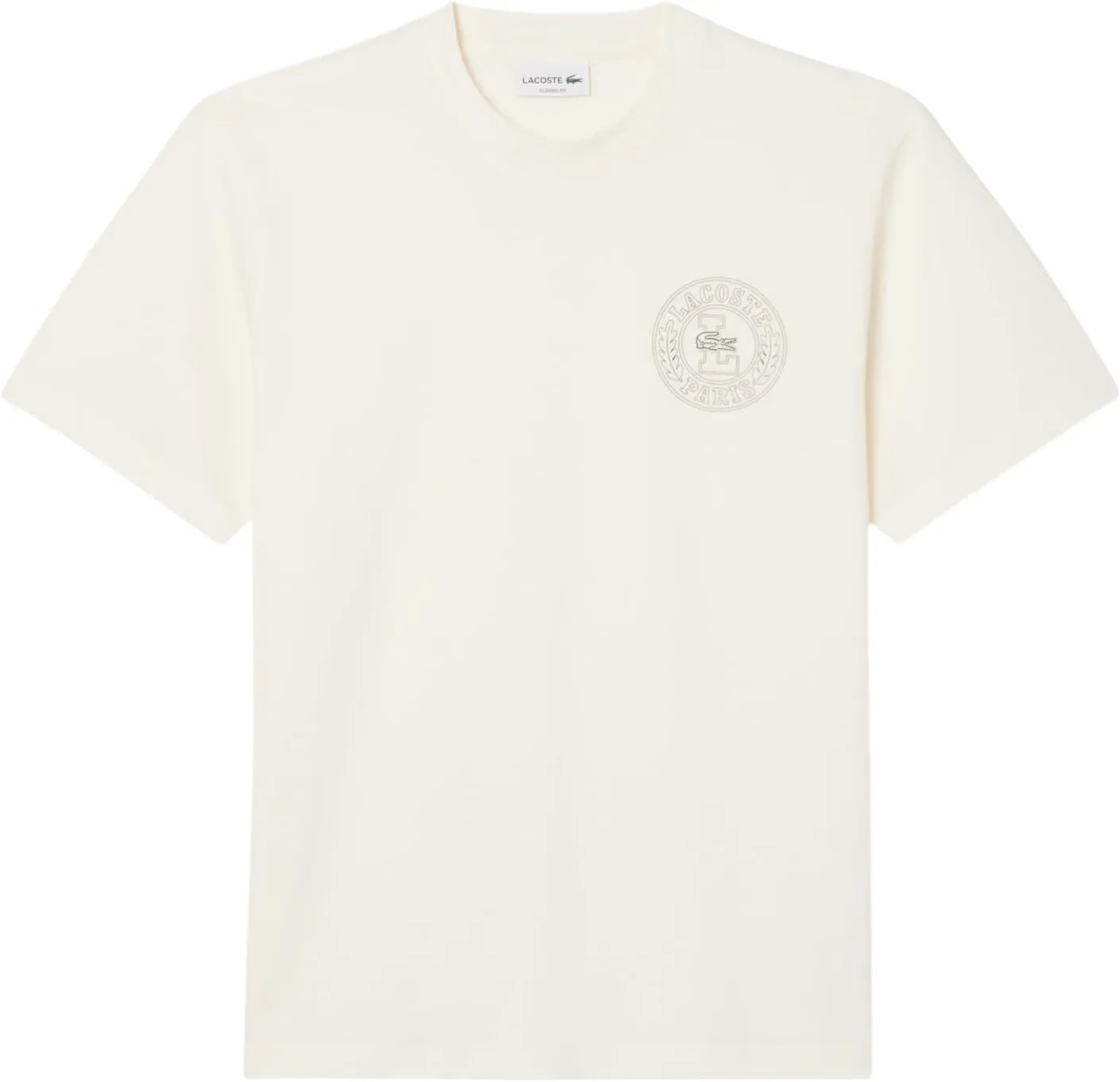 Lacoste Men's Classic Fit Embossed Croc Ribbed Collar T-Shirt