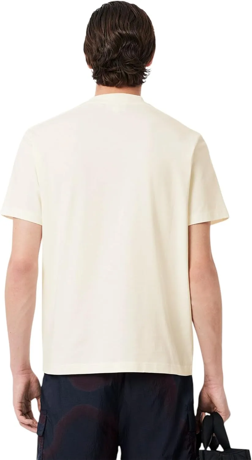 Lacoste Men's Classic Fit Embossed Croc Ribbed Collar T-Shirt