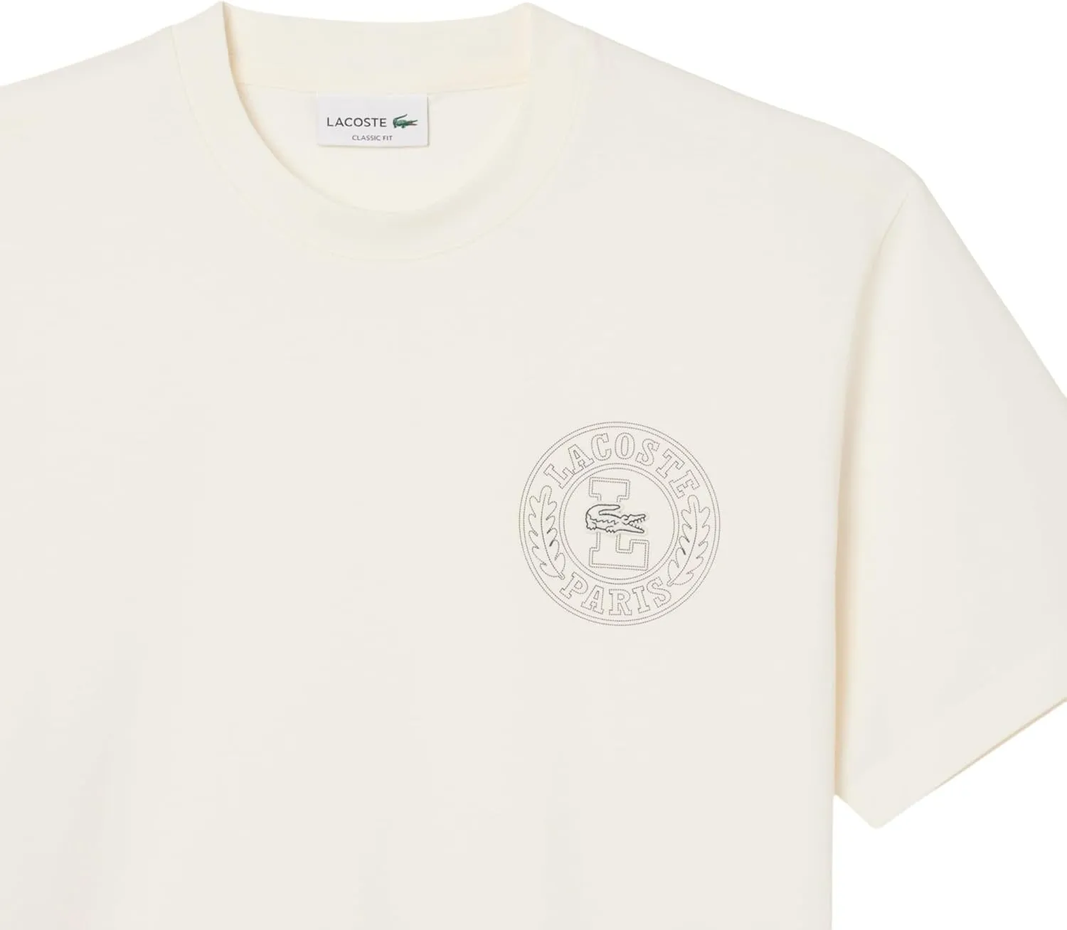 Lacoste Men's Classic Fit Embossed Croc Ribbed Collar T-Shirt