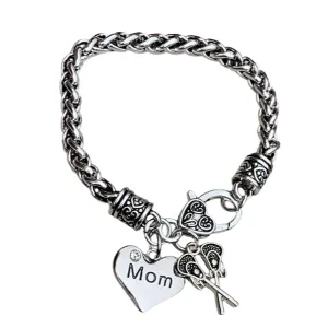 Lacrosse Mom Charm Bracelet - Pick Charm