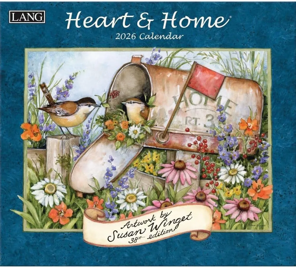 Lang, Heart and Home 2026 Wall Calendar by Susan Winget 13.4" x 12"