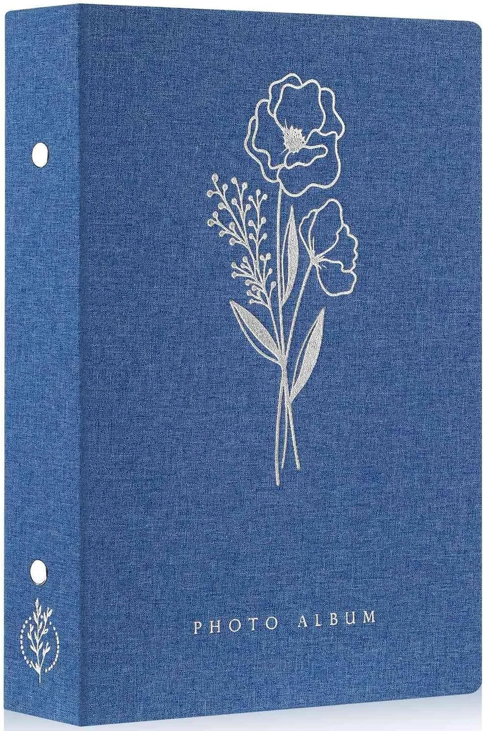 Lanpn Photo Album 4x6 300 Pockets, Linen Photo Albums Holds 300 Horizontal Pictures Only Blue