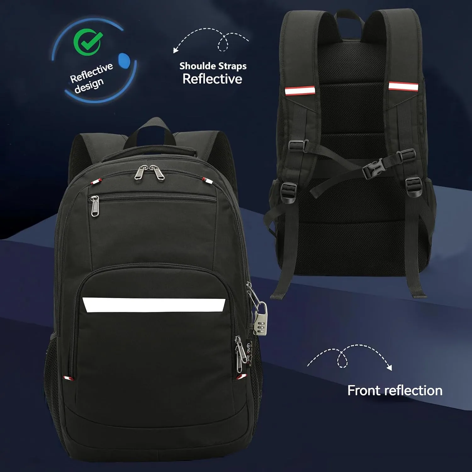 Laptop Backpack Anti Theft College School Computer Bag Large Backpack for Men and Women Water Resistant Business Work Travel Bag Fits 17 Inch Laptop