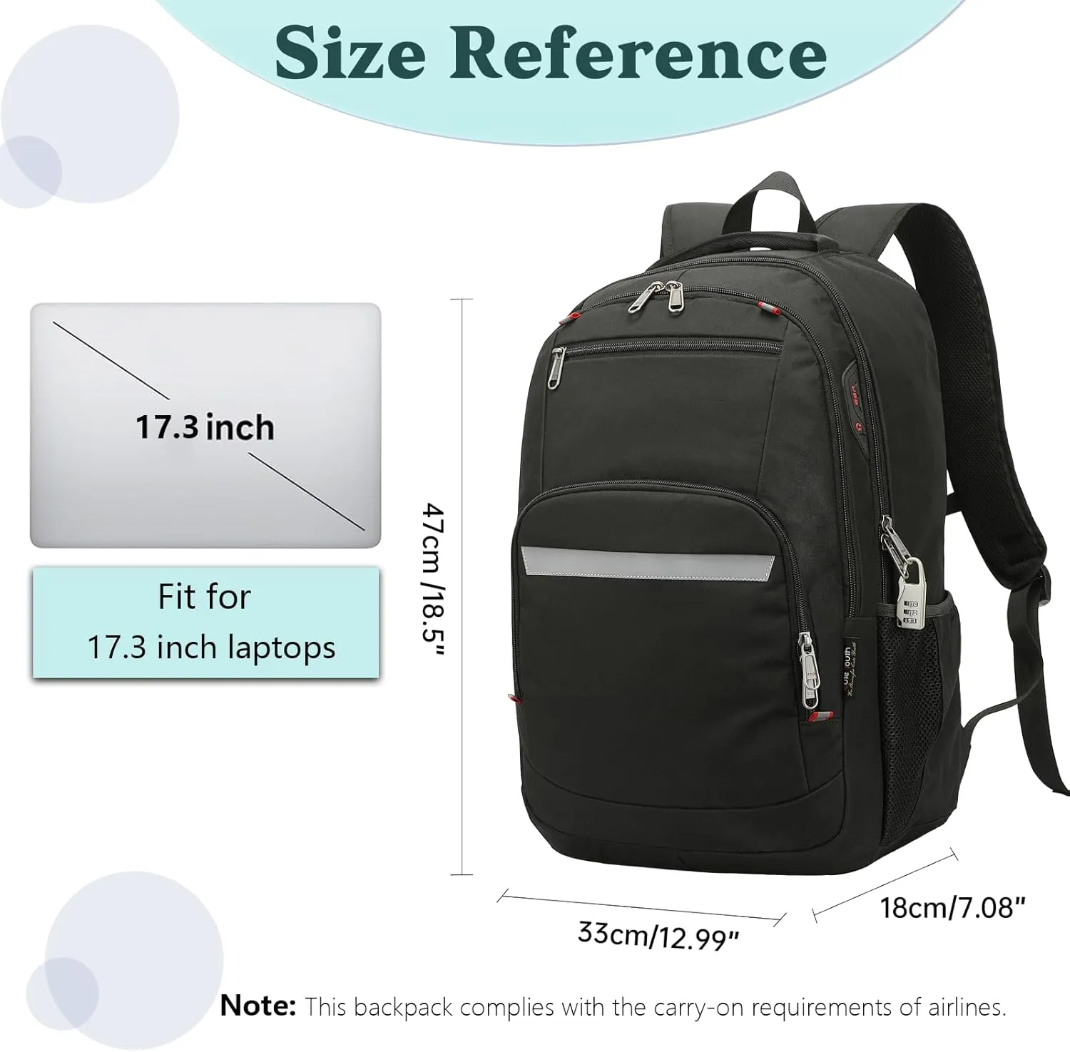 Laptop Backpack Anti Theft College School Computer Bag Large Backpack for Men and Women Water Resistant Business Work Travel Bag Fits 17 Inch Laptop