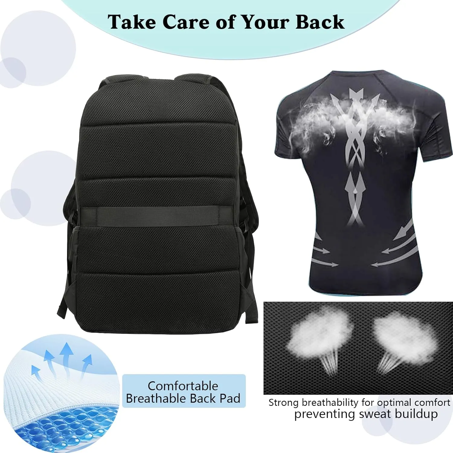 Laptop Backpack Anti Theft College School Computer Bag Large Backpack for Men and Women Water Resistant Business Work Travel Bag Fits 17 Inch Laptop