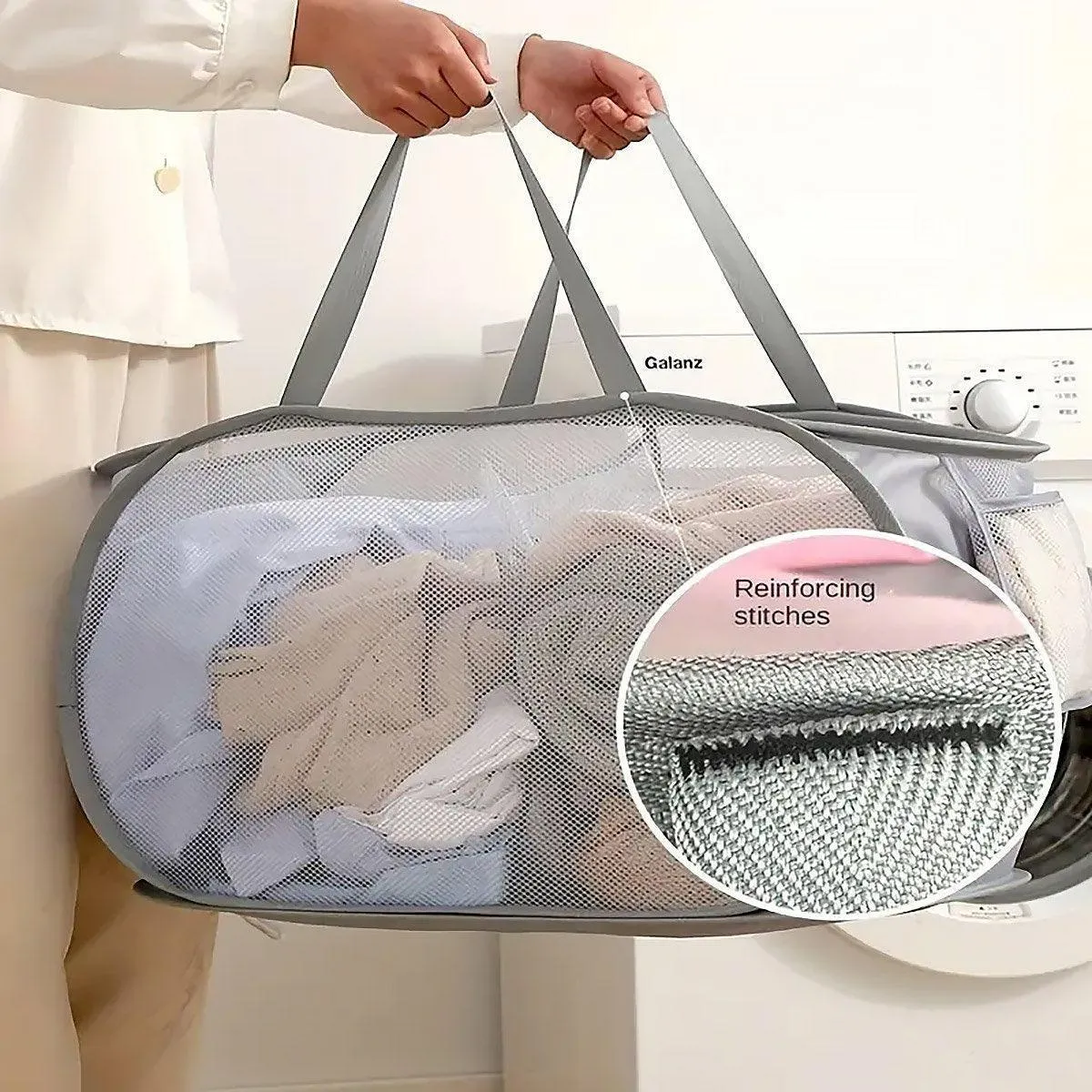 Large Folding Laundry Basket Collapsible Storage Organizer Dirty Clothes Hamper