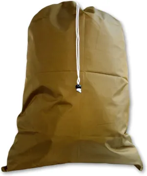 Large Gold Laundry Bag with Drawstring and Locking Closure