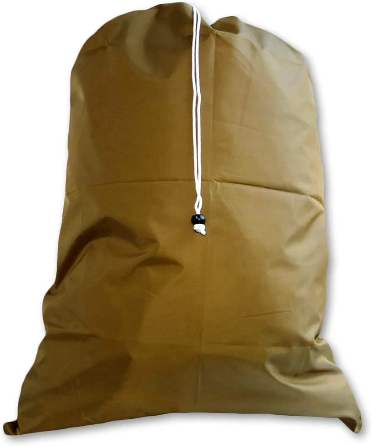Large Gold Laundry Bag with Drawstring and Locking Closure