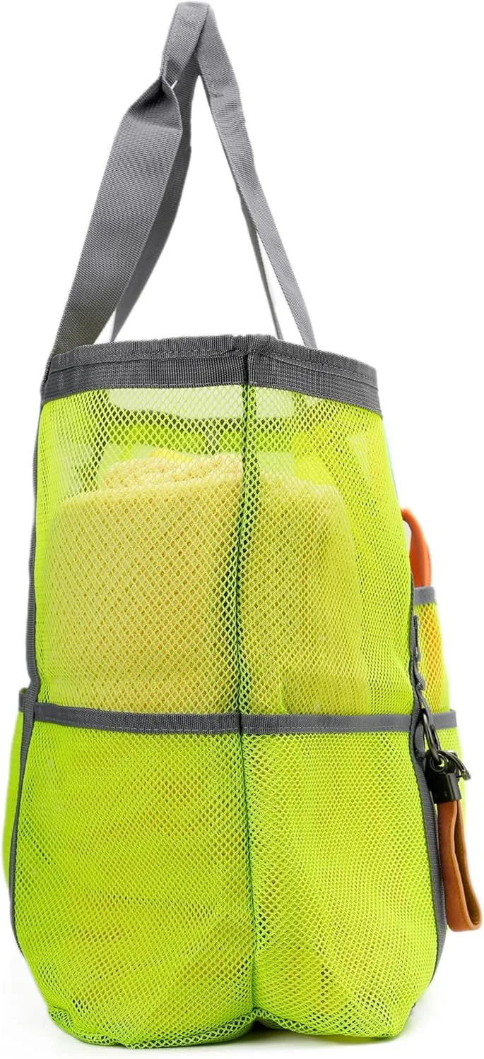 Large Mesh Beach Tote Bags for Sand Toys, Family Travel, Grocery, Reusable Shopping