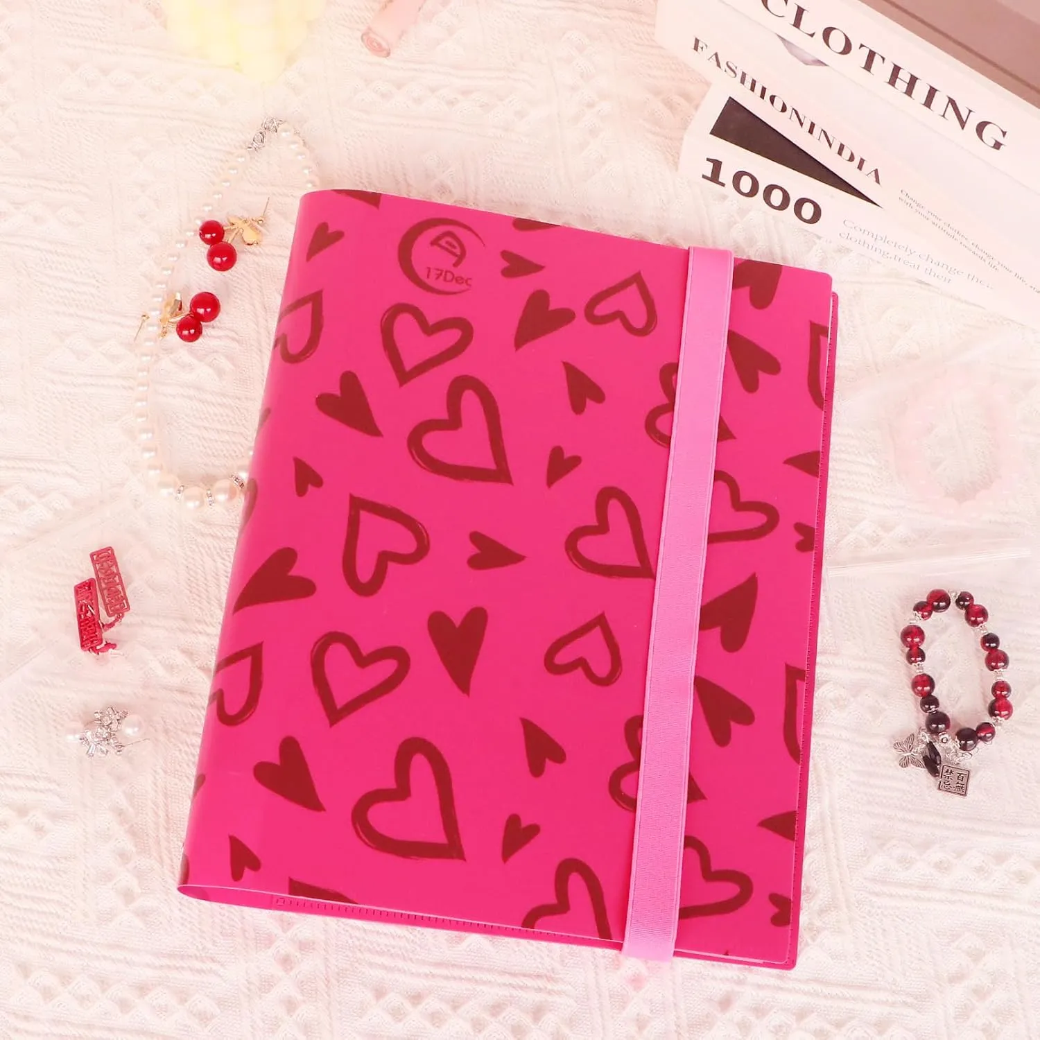 Large Transparent Jewelry Storage Book with 300 Pockets and 150 Jewelry Pouches,Travel Jewelry Organizer and Storage,Jewelry Binder Organizer for Earring,Bracelet,Necklace