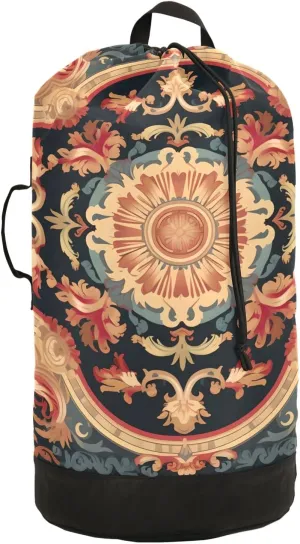 Laundry Bag Backpack Waterproof Beach Bag Clothes Hamper Bag Turkish Iranian Pattern 1 Large for Travel Camping Hiking Foldable Lightweight