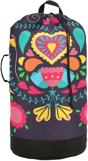 Laundry Bag Backpack,Travel Laundry Bags with Shoulder Straps Oxford Large Hanging Laundry Hamper Bag for College,Laundromat,Apartment Boho