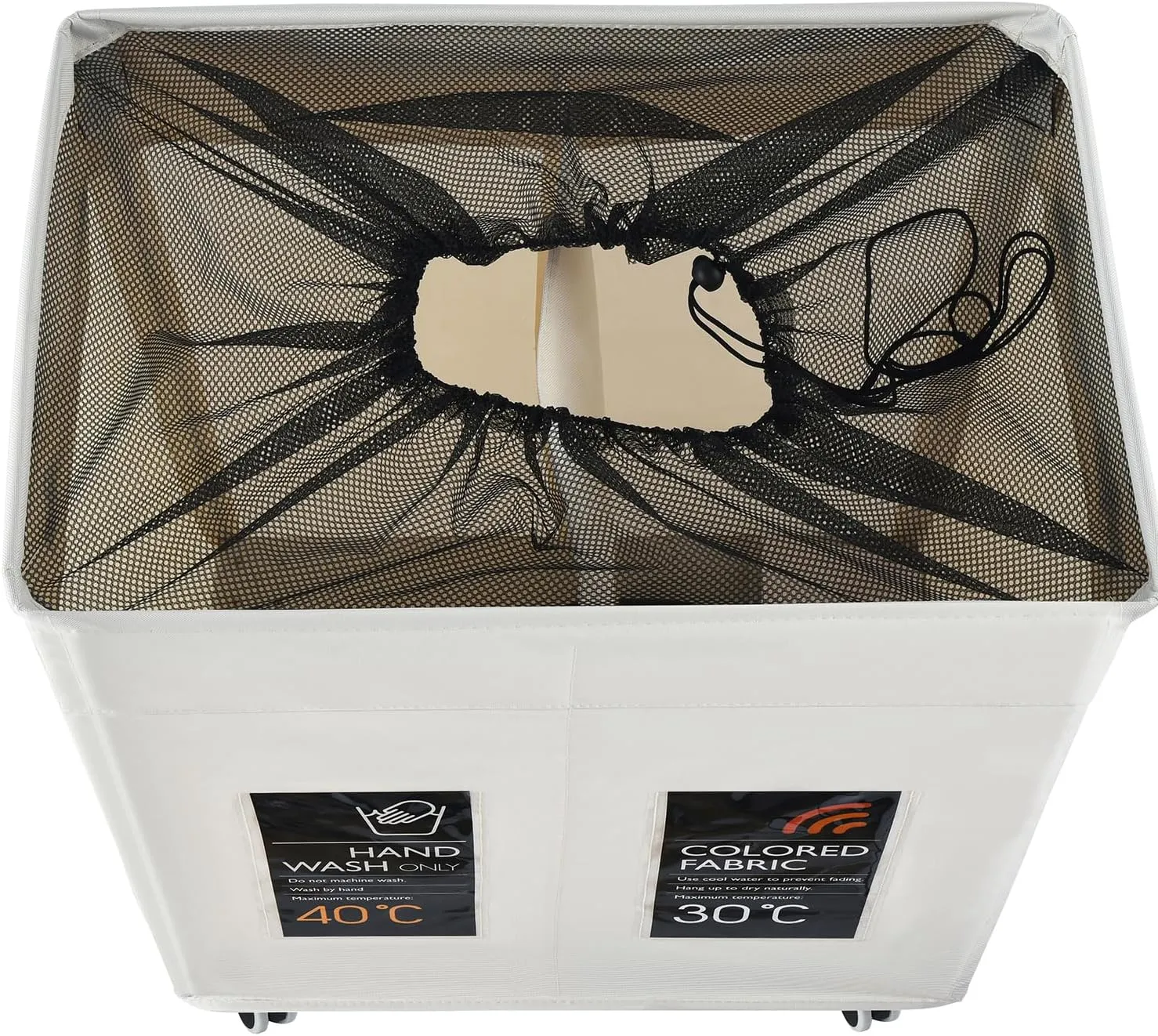 Laundry Basket with Wheels, 129L Laundry Hamper with 2 Section Laundry Bag for Dirty Clothes, Dorm Room Essentials, Towel Organization & Toys Storage Laundry Cart in Laundry Room Organization