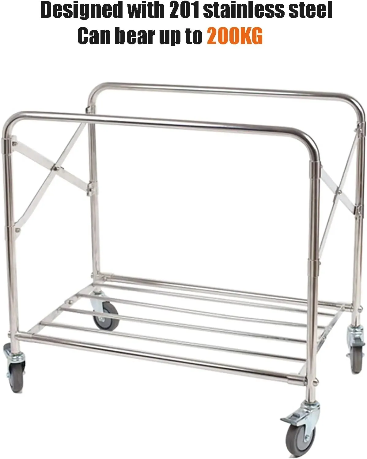 Laundry Cart Folding Laundry Basket, Large Laundry Basket with Quiet Wheels and Durable Detachable Fabric Bags, 200KG/440 lbs Weight Capacity, for Commercial, Industrial Laundry Hamper (Gray 90x60x88)