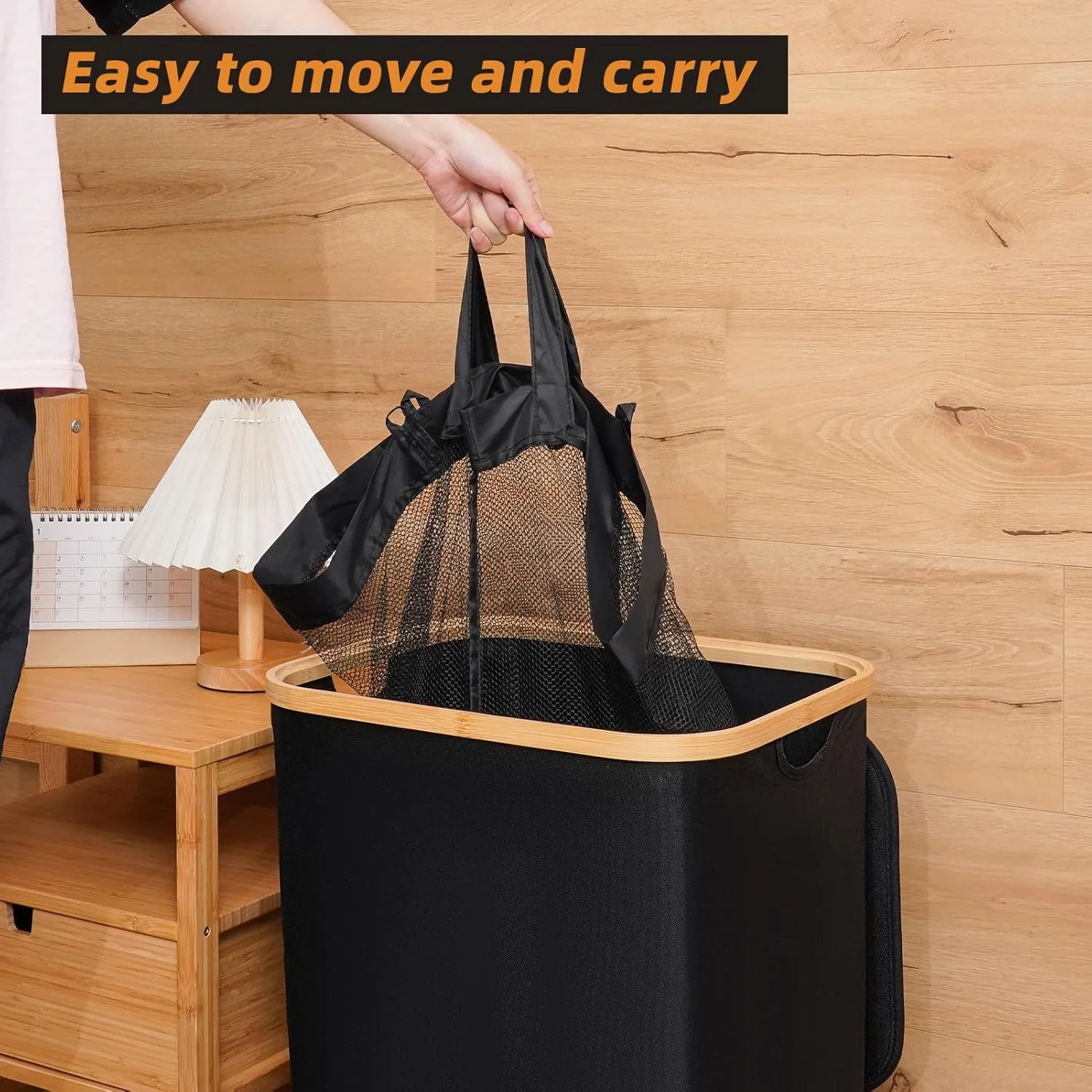 Laundry Hamper with Lid,100L Dorm Large Laundry Basket with Removable Inner Bag,Dirty Clothes Hamper Laundry for Bedroom Aesthetic(2, Black)