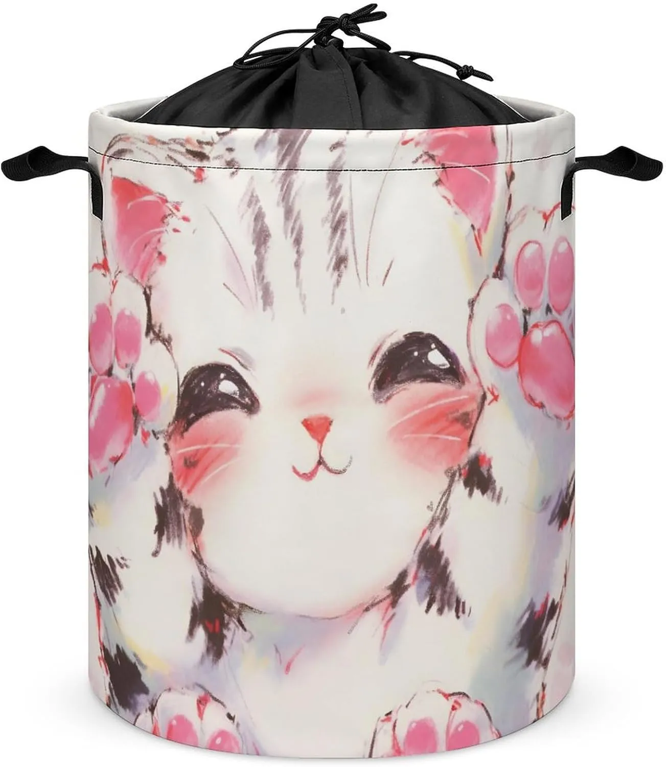 Laundry Hampers, Large Drawstring Laundry Bag, Removable Laundry Bags, Collapsible Storage Bin with Handles for Home Organization, Kids Room, Nursery Carnivore
