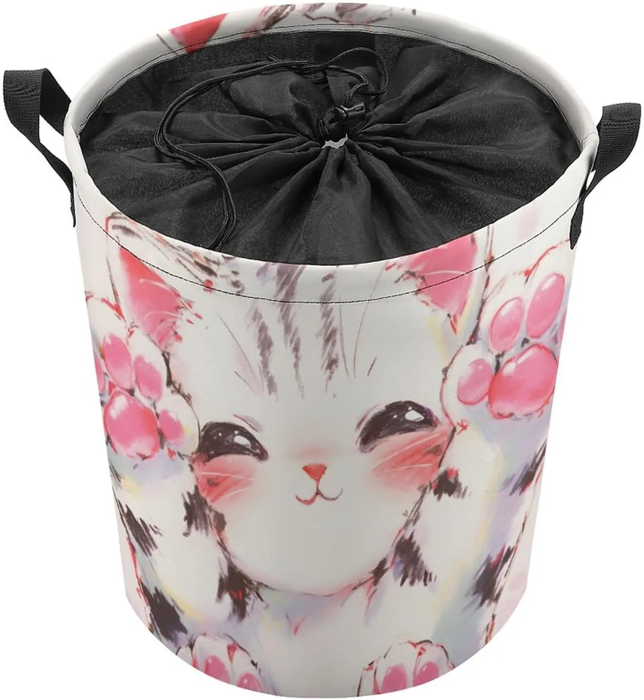 Laundry Hampers, Large Drawstring Laundry Bag, Removable Laundry Bags, Collapsible Storage Bin with Handles for Home Organization, Kids Room, Nursery Carnivore