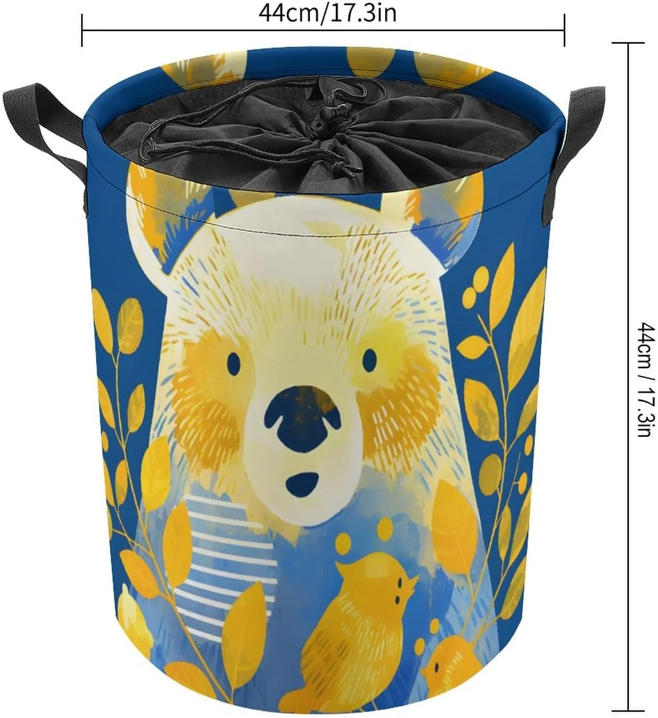 Laundry Hampers, Large Drawstring Laundry Bag, Removable Laundry Bags, Collapsible Storage Bin with Handles for Home Organization, Kids Room, Nursery Circle