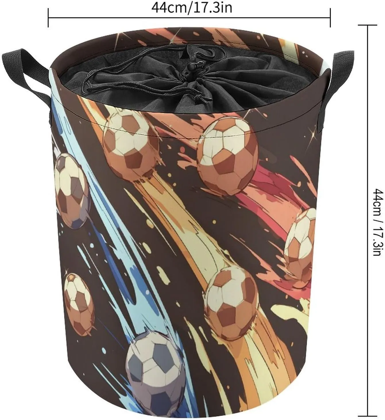 Laundry Hampers, Large Drawstring Laundry Bag, Removable Laundry Bags, Collapsible Storage Bin with Handles for Home Organization, Kids Room, Nursery Music