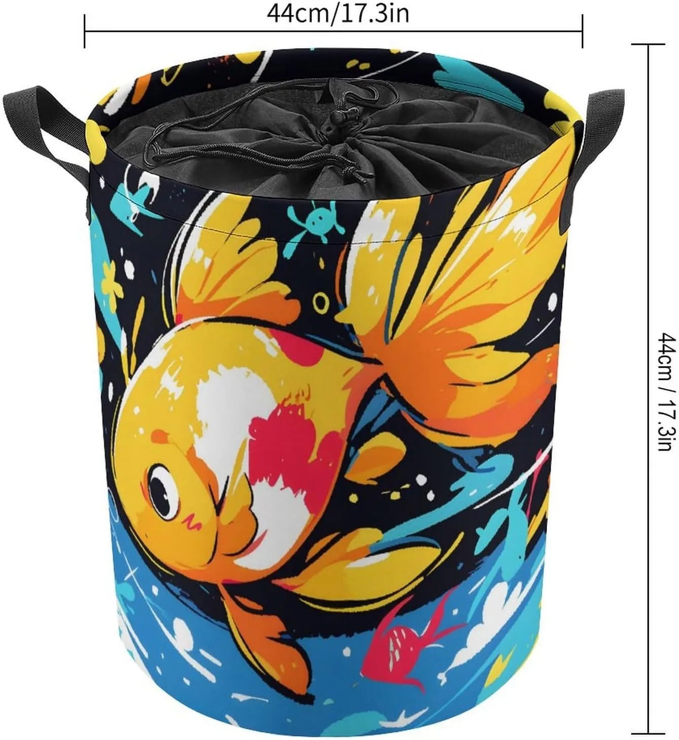 Laundry Hampers, Large Drawstring Laundry Bag, Removable Laundry Bags, Collapsible Storage Bin with Handles for Home Organization, Kids Room, Nursery Painting