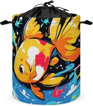 Laundry Hampers, Large Drawstring Laundry Bag, Removable Laundry Bags, Collapsible Storage Bin with Handles for Home Organization, Kids Room, Nursery Painting