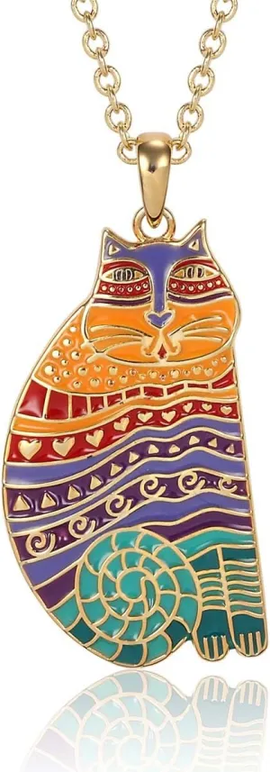 Laurel Burch Classics Collection Rainbow Cats Pendent Necklace