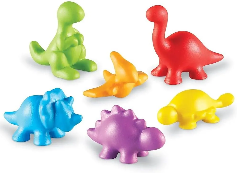 Learning Resources Back in Time Dinosaur Counters - 72 Pieces, Ages 3  Dinosaurs for Toddlers, Dinosaurs Action Figure Toys, Kids' Play Dinosaur and Prehistoric Creature Figures