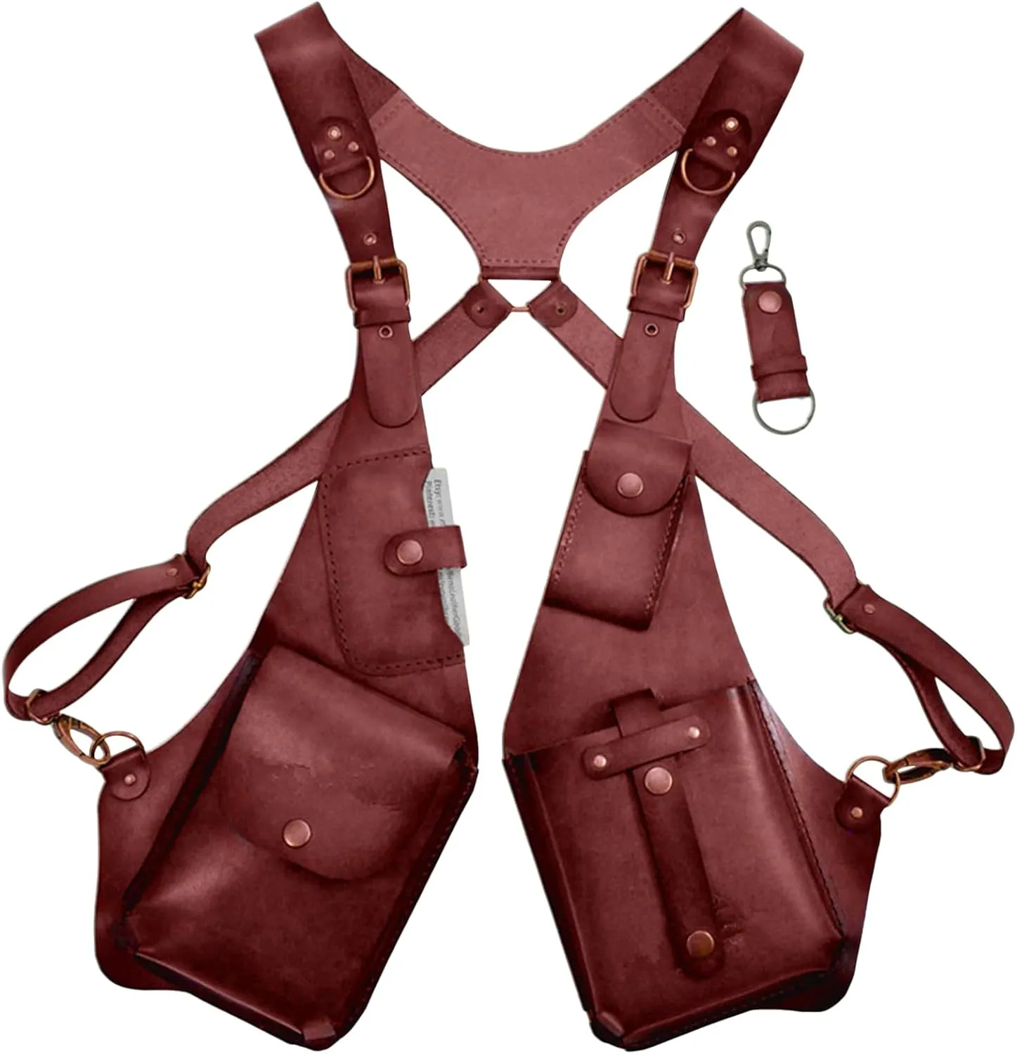 Leather Shoulder Bag For Men, Anti Theft Harness Bag For Men, Medieval Leather Underarm Shoulder Bag, Adjustable Pu Leather