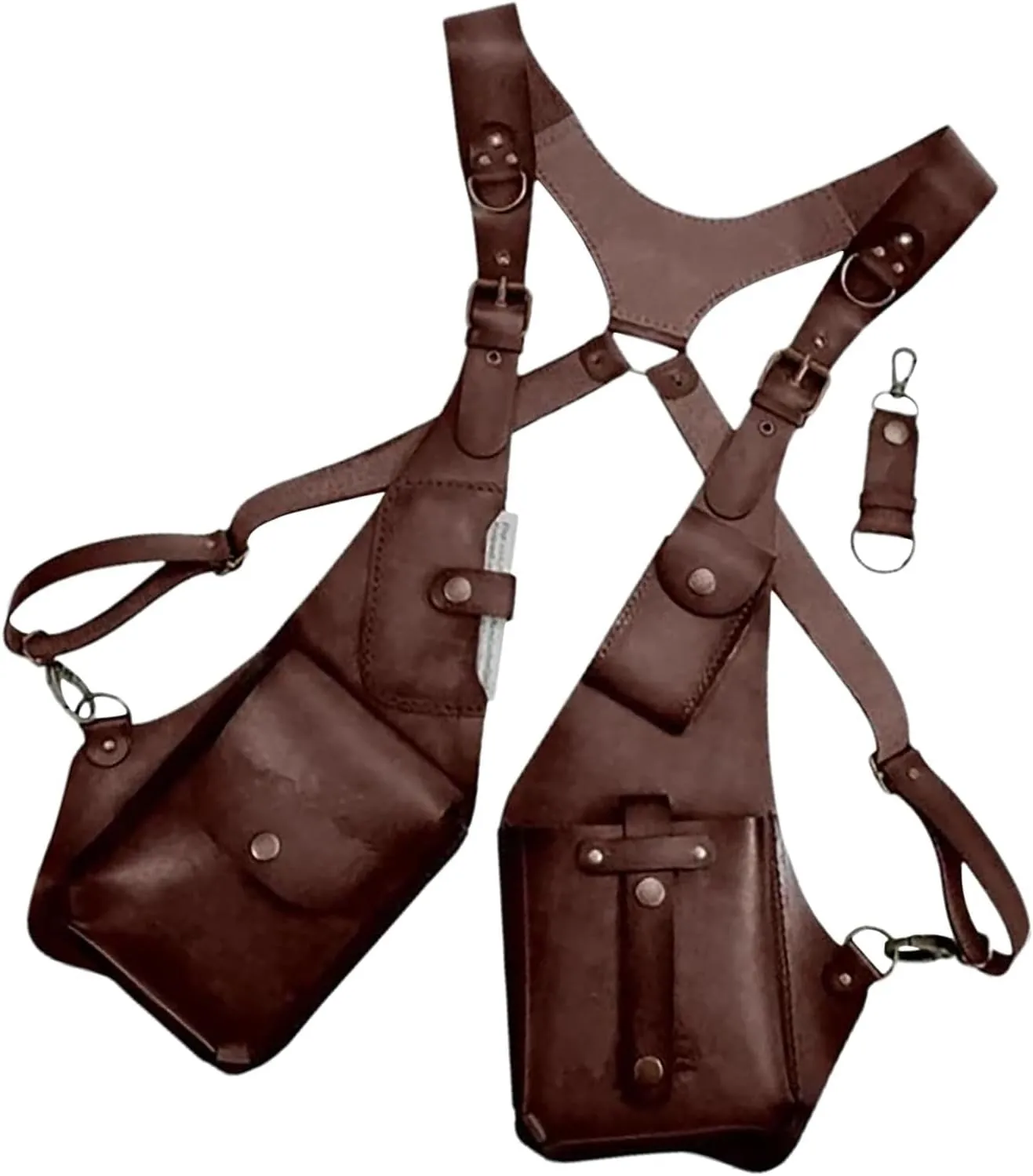 Leather Shoulder Bag For Men, Anti Theft Harness Bag For Men, Medieval Leather Underarm Shoulder Bag, Adjustable Pu Leather