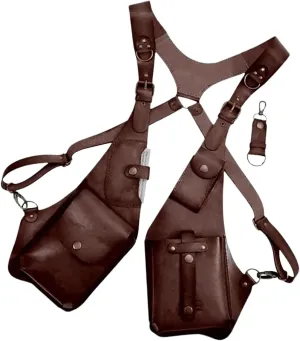 Leather Shoulder Bag For Men, Anti Theft Harness Bag For Men, Medieval Leather Underarm Shoulder Bag, Adjustable Pu Leather