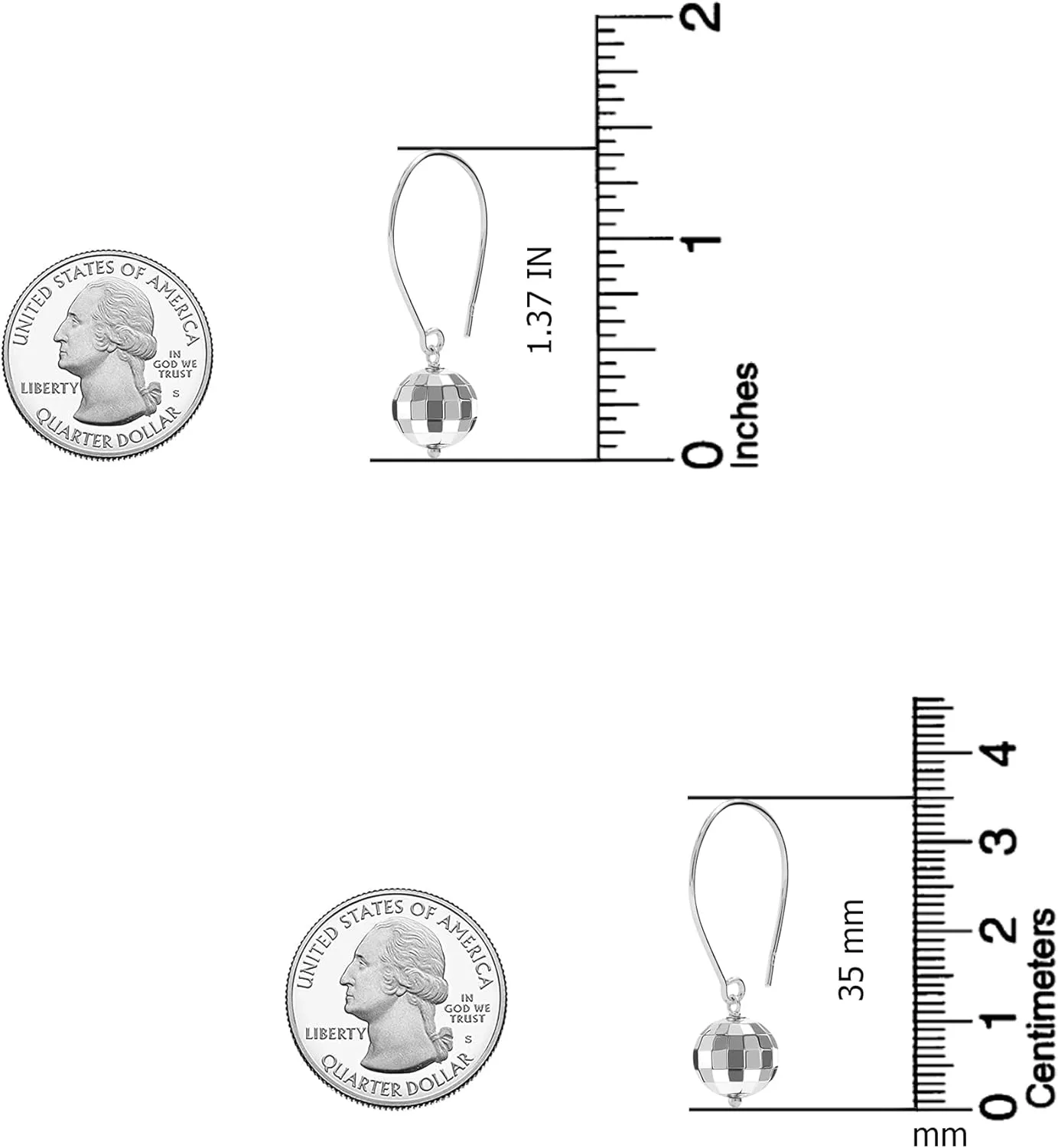 LeCalla 925 Sterling Silver Drop Ear Cuffs Earrings | Lightweight Threader Wire Shaped Teardrop Dangle Earring for Women | Hypoallergenic Piercing Gifts for Her