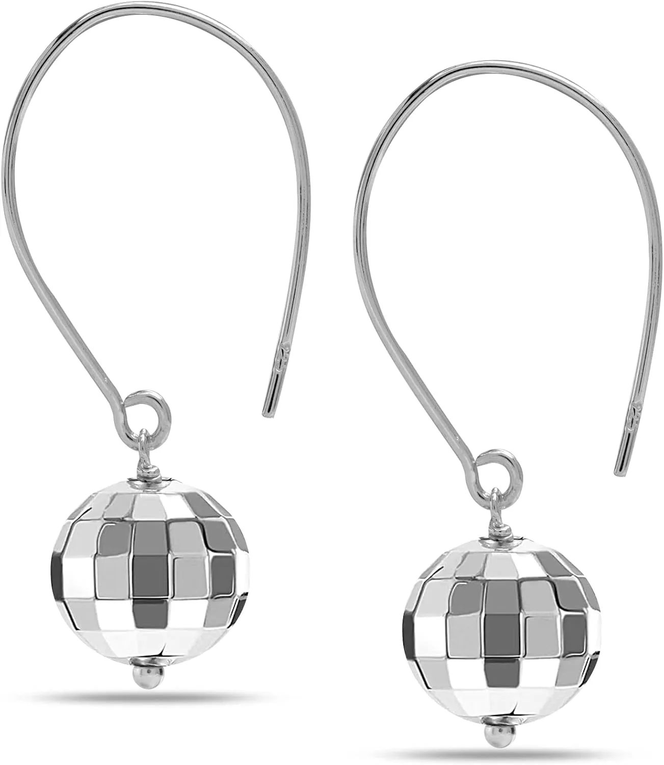 LeCalla 925 Sterling Silver Drop Ear Cuffs Earrings | Lightweight Threader Wire Shaped Teardrop Dangle Earring for Women | Hypoallergenic Piercing Gifts for Her