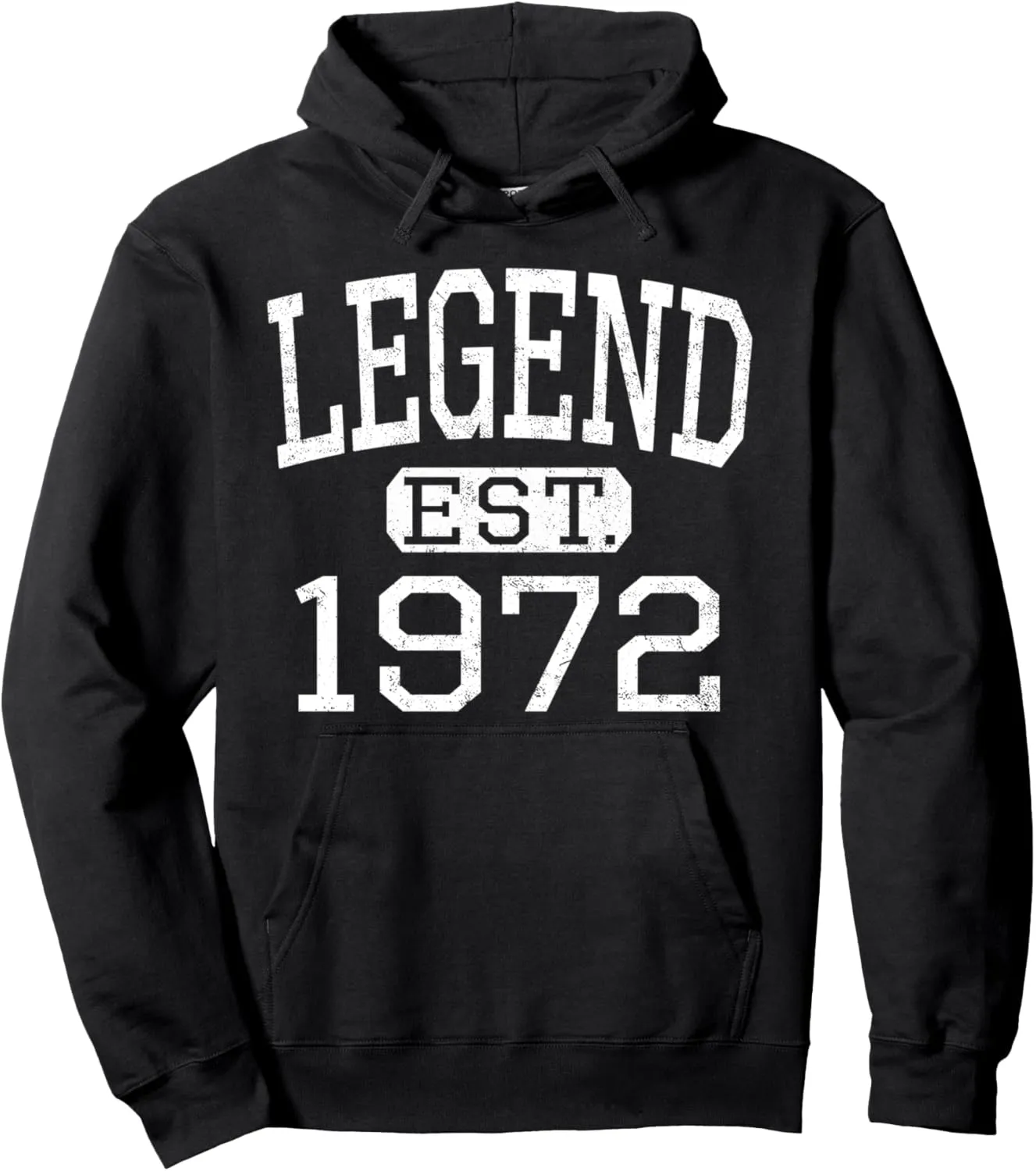 Legend Established 1972 Vintage Style Born 1972 Birthday Pullover Hoodie