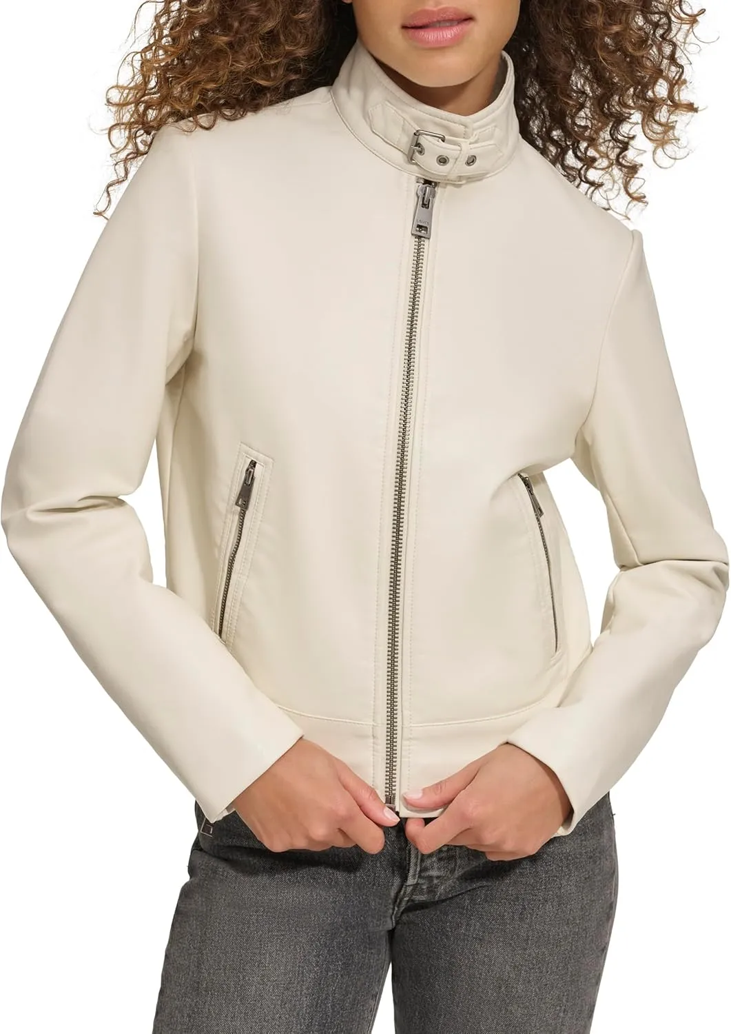 Levi's womens Faux Leather Motocross Racer Jacket (Standard and Plus)