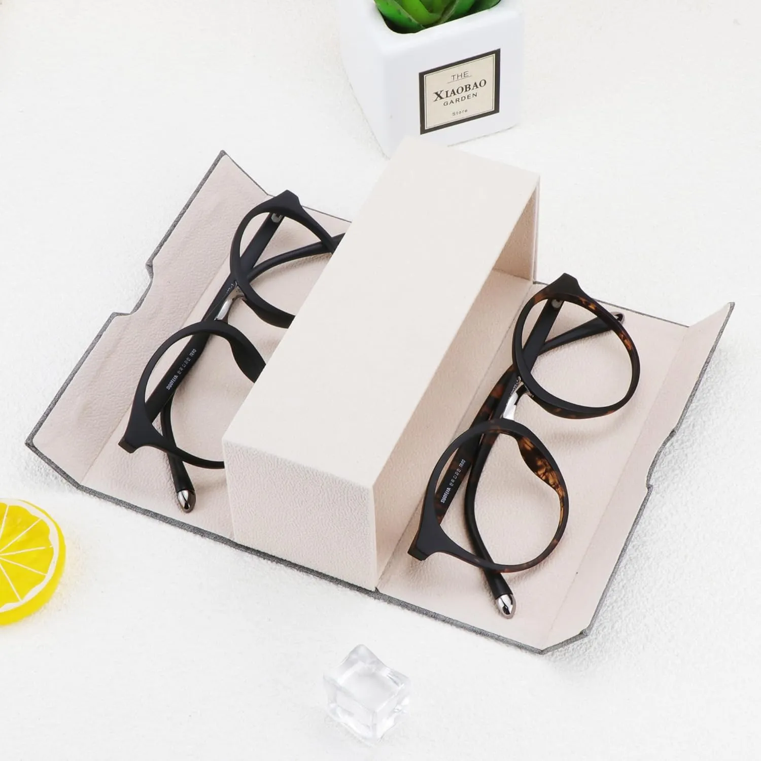 LifeArt Eyeglass Case Hard Shell, Portable Sunglass Case, Fashionable PU Leather Eyeglass Case, Lightweight