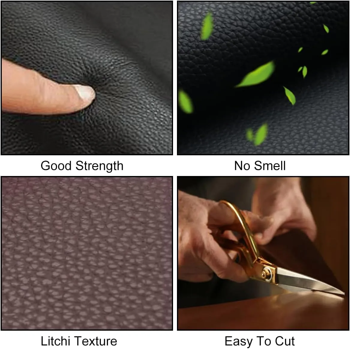 Light Gray Litchi Texture PU Fabric Leather 11.8x53.14 Inch（30x135 CM） 1.13mm Thick Faux Synthetic Leather Material for Upholstery Crafts, DIY Sewings, Sofa, Handbag, Earrings, Hair Bows Decorations