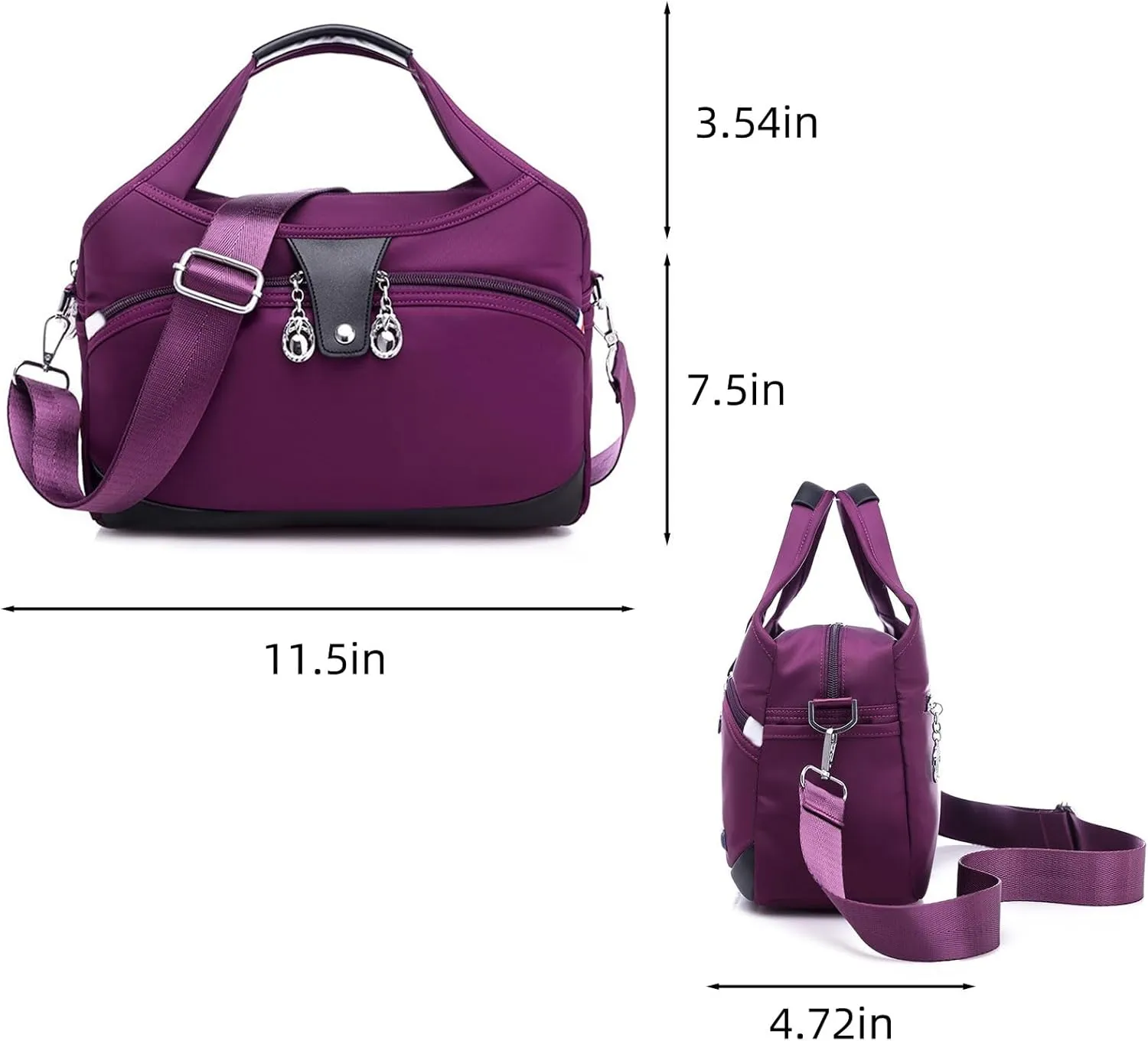 Lightweight Anti Theft Handbag, Anti Theft Handbag, Fashion Anti-Theft Handbag, Fashion Waterproof Anti-Theft Handbag, Waterproof Oxford Cloth Satchel, Zipper Multi-Layer (Blue)