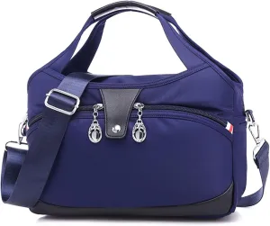 Lightweight Anti Theft Handbag, Anti Theft Handbag, Fashion Anti-Theft Handbag, Fashion Waterproof Anti-Theft Handbag, Waterproof Oxford Cloth Satchel, Zipper Multi-Layer (Blue)
